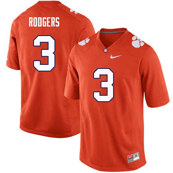 Men #3 Amari Rodgers Clemson Tigers College Football Jerseys Sale-Orange